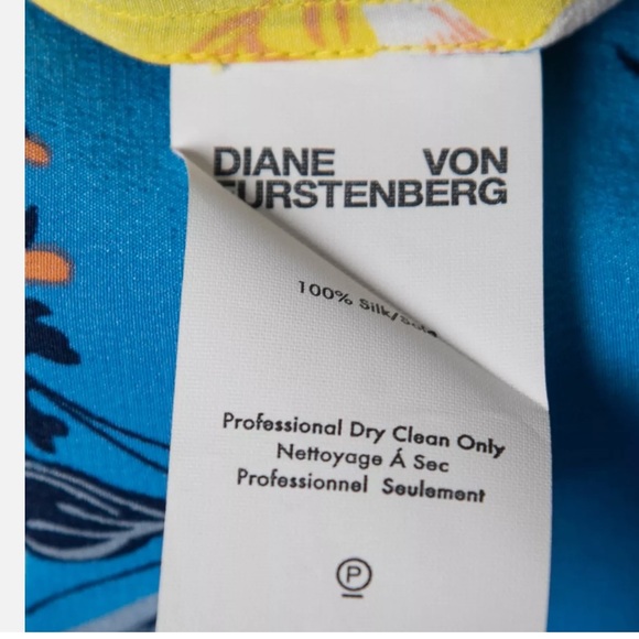 Diane von Furstenberg DVF (Jonathan Saunders) size small printed SILK top - Picture 6 of 7